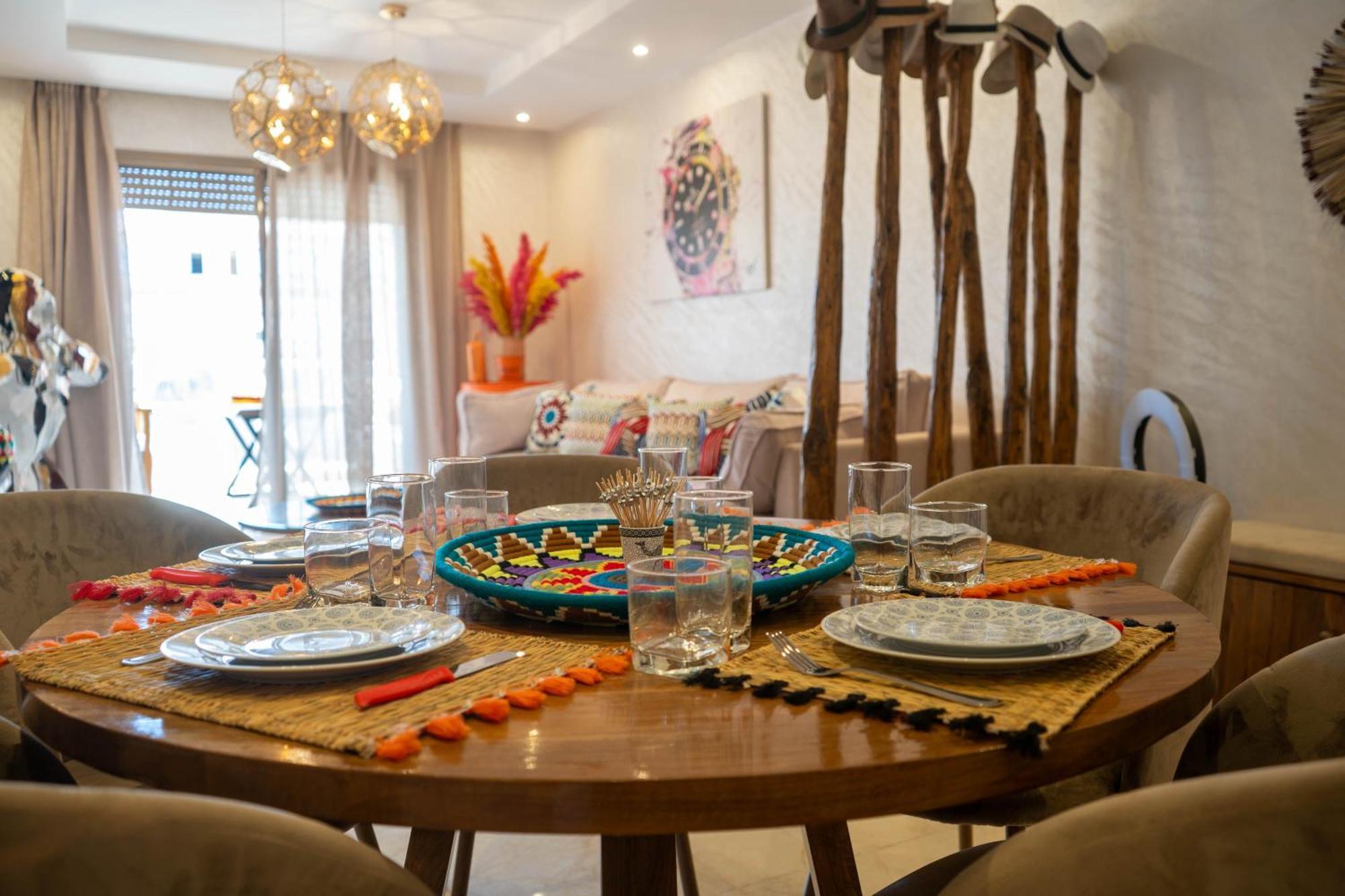 Magnifique Appartement Moderne De 2 Chambres Avec Piscine A 10 Min Du Centre De Marrakech Marraquexe Exterior foto